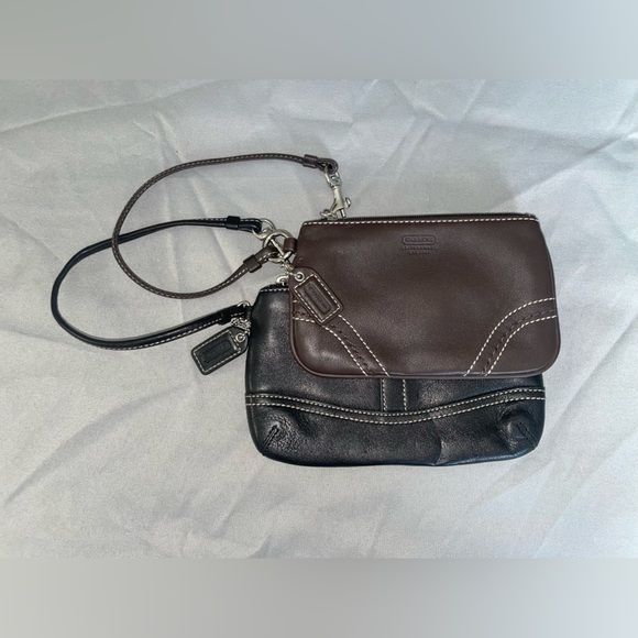 Handbags - Coach wristlet set - dark brown and black